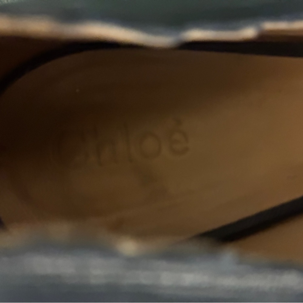Chloe Navy Scalloped Heels - Picture 2 of 3